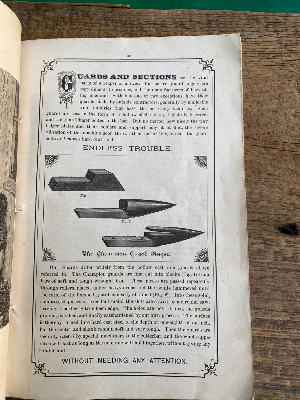 ORIGINAL CHAMPION HORSE DRAWN HARVESTING MACHINES HANDBOOK FOR FARMERS 1882