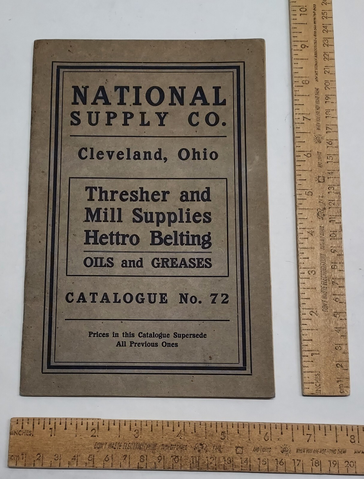 NATIONAL SUPPLY CO – Thresher and Mill Supplies – CATALOGUE No 72 -listing #7369