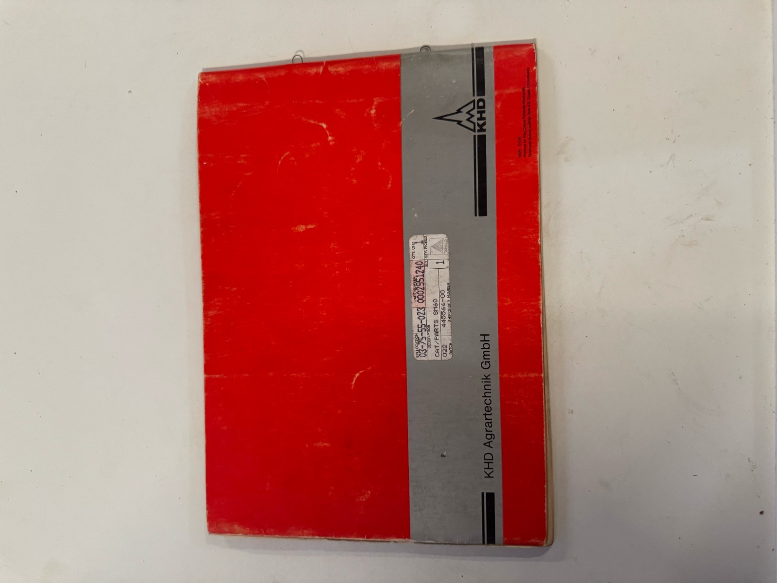 Deutz Fahr SM 60 RC/TC Spare Parts List 1988