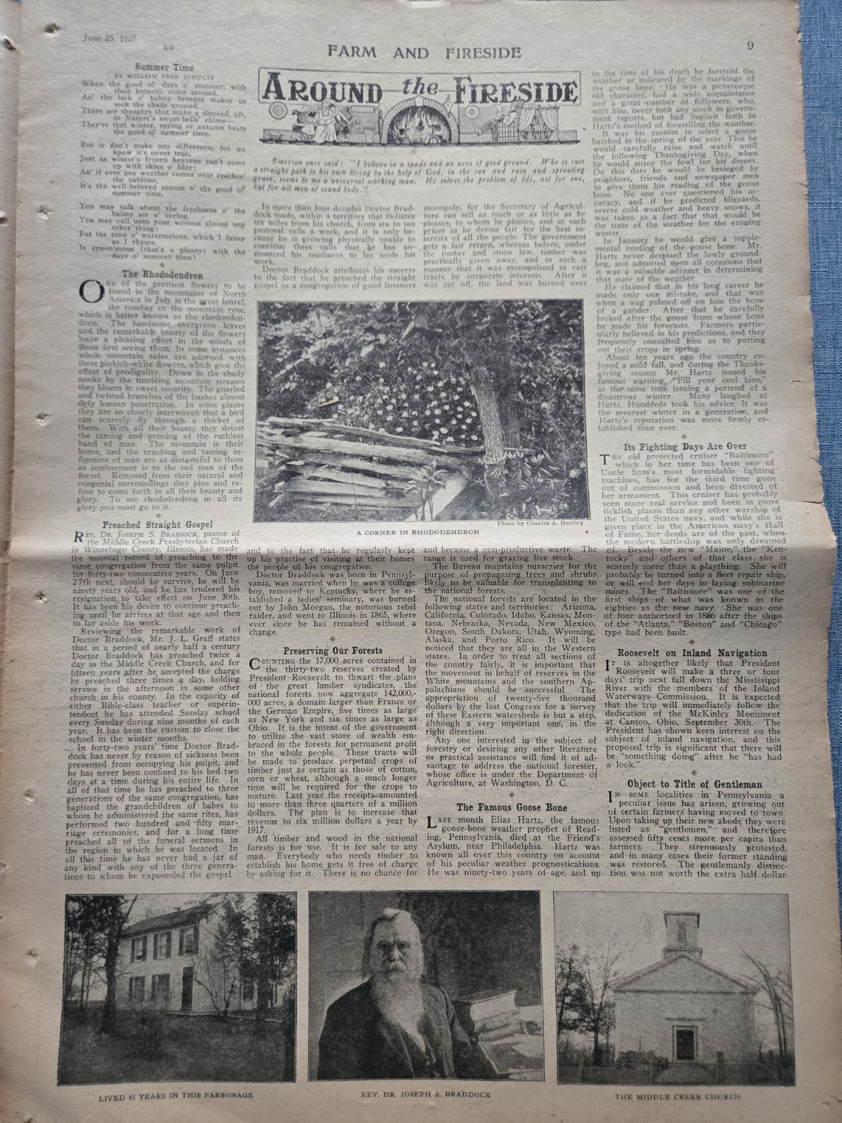Farm & Fireside Newspaper – Antique Agriculture 1907 Articles Ads Illustrations