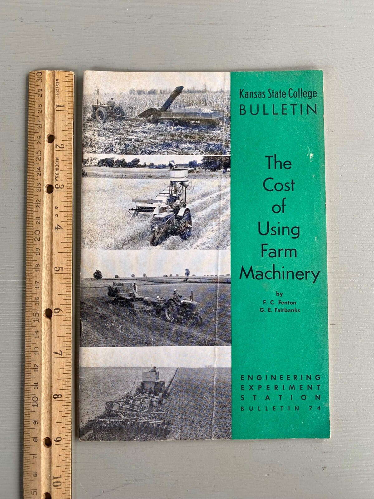Vintage Kansas State College Bulletin Cost of Using Farm Machinery Book 1954