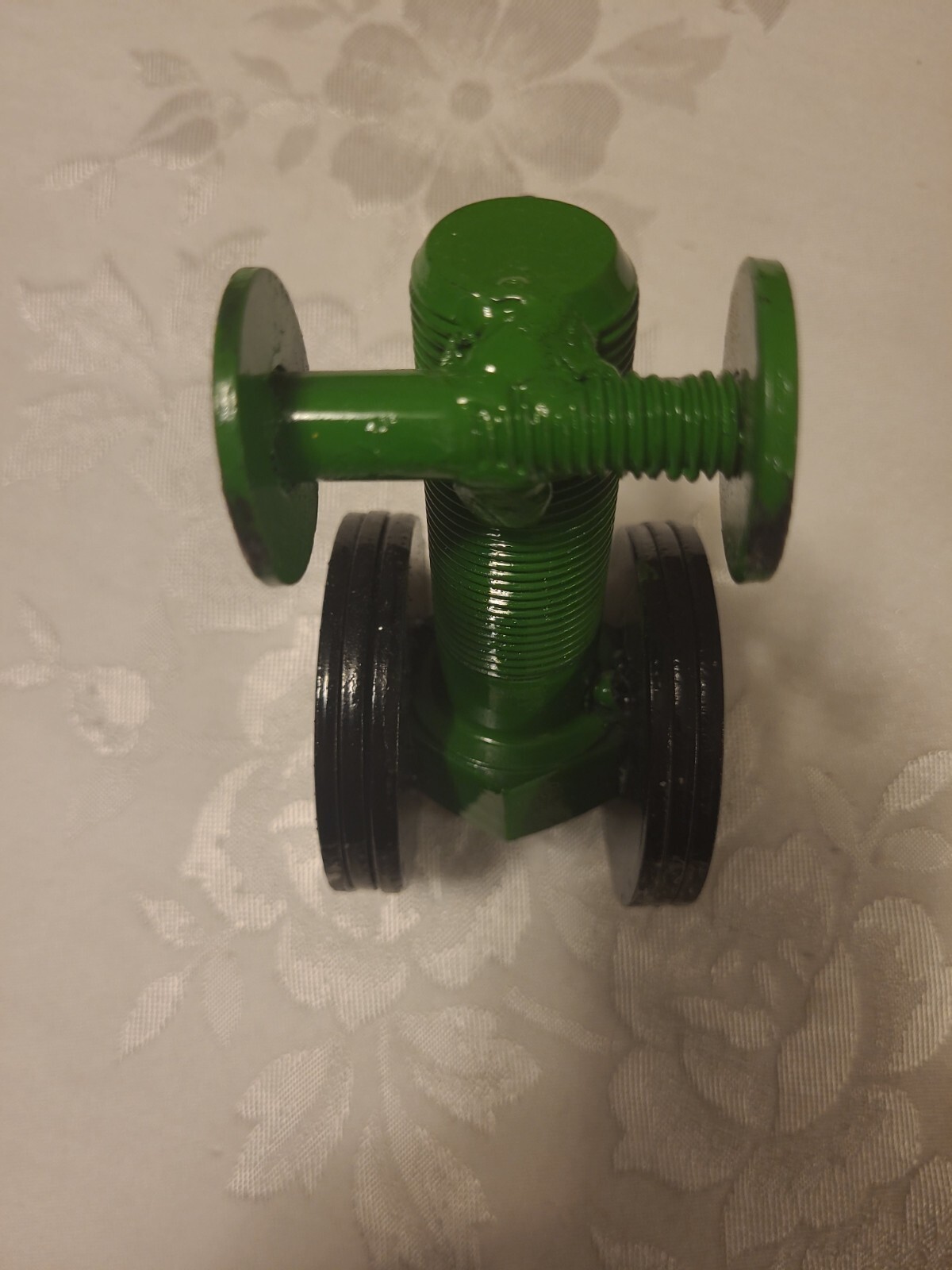 Custom Handmade Farm Tractor Scrap Bolts & Nuts – Black, Green 3 1/2&Prime; H x 5&Prime; L