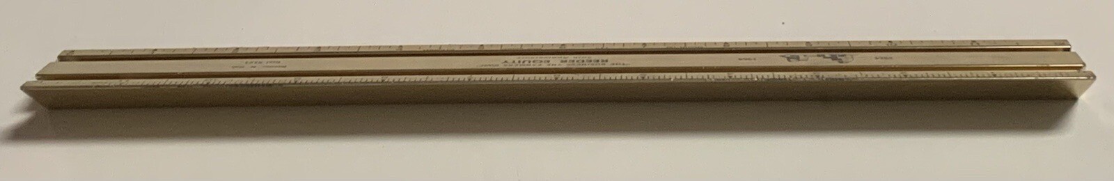 Vtg Reeder Equity 50th Anniversary Metal Ruler North Dakota ND Elevator Ag 1964