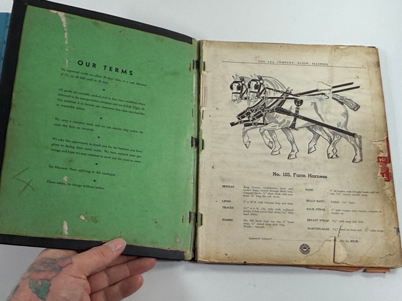 RARE 1890 Lea Co Horse Harness & Implement Catalog Book Saddles Elgin Illinois