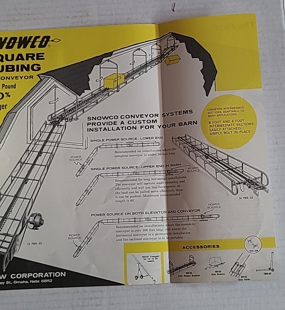 Snowco Square Tubing Bale Conveyor Brochure