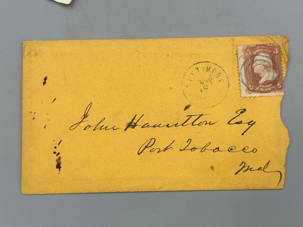 1865 Norris FARM Machinery Seeds Advertising Billhead BALTIMORE Postal Cover