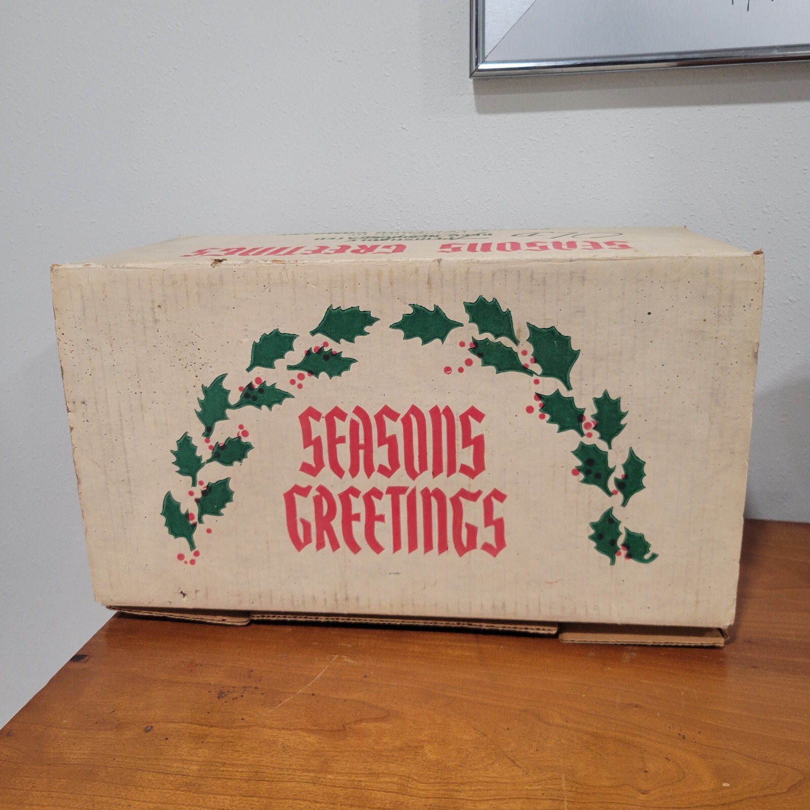 Vintage Christmas Holidays Cardbord Box Turkey Sun Valley Foods CA 10x9x17