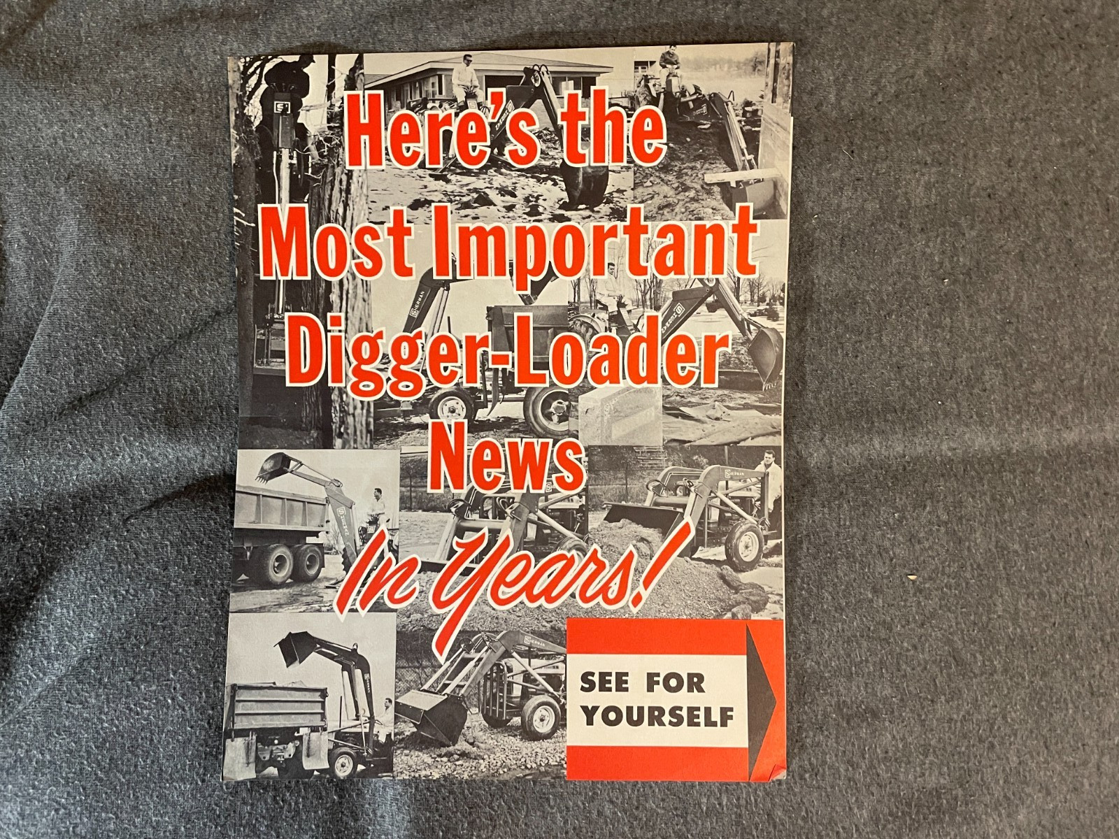1950&rsquo;s Sherman Products Digger Loaders Tractors Brochure Ford Vintage