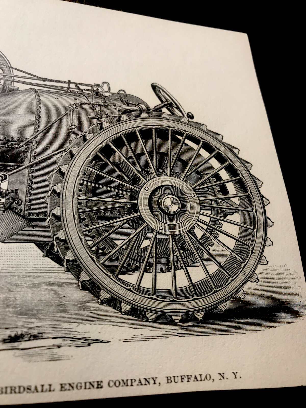 1889 Birdsall Tractor Farm Engraving Advertising – Buffalo – New York
