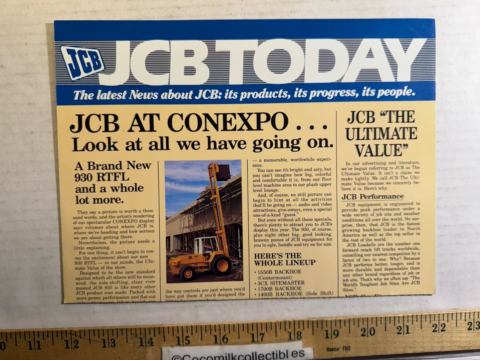 Vintage JCB Today The Latest News About JCB Brochure