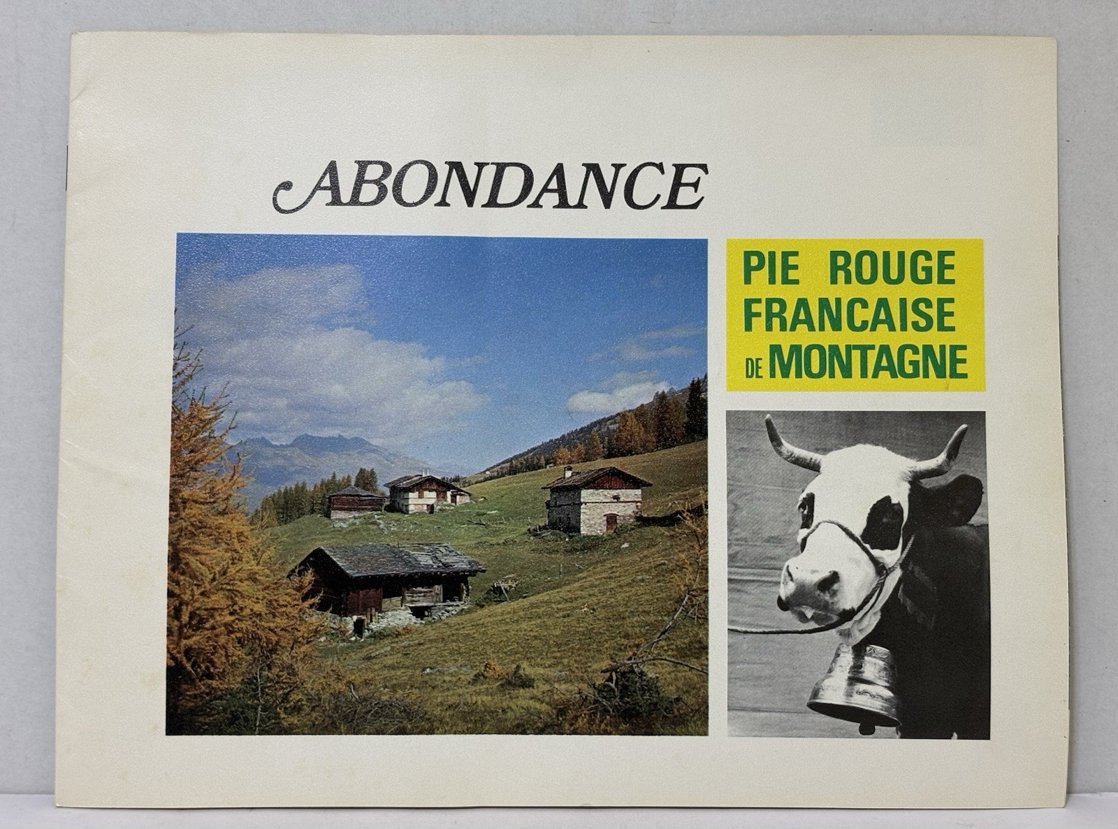 Vintage 1960s Abondance Cattle Booklet Brochure – French Dairy Breed