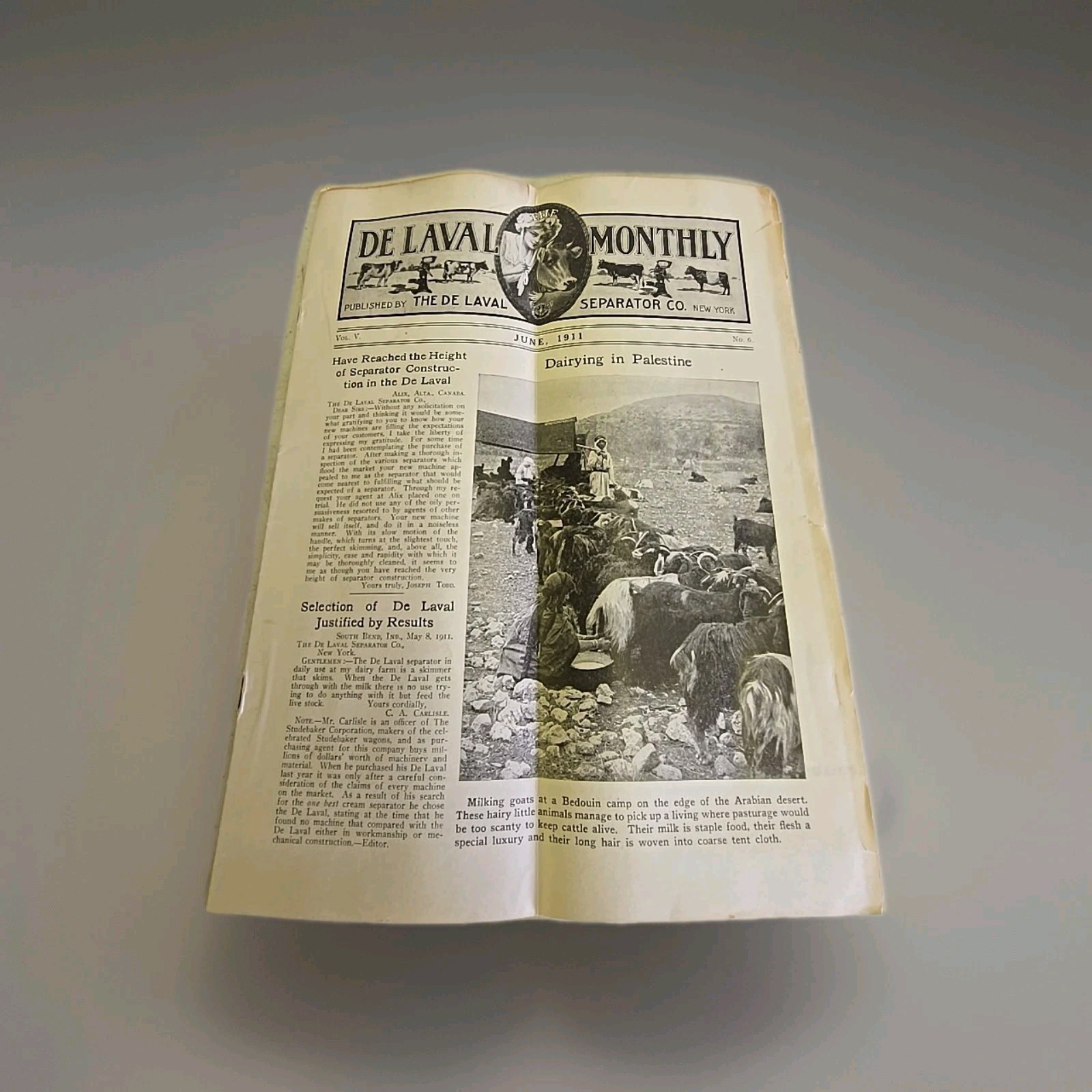 Antique De Laval Seperator Co. Advertising June 1911 De Laval Monthly Vol 5 No 6