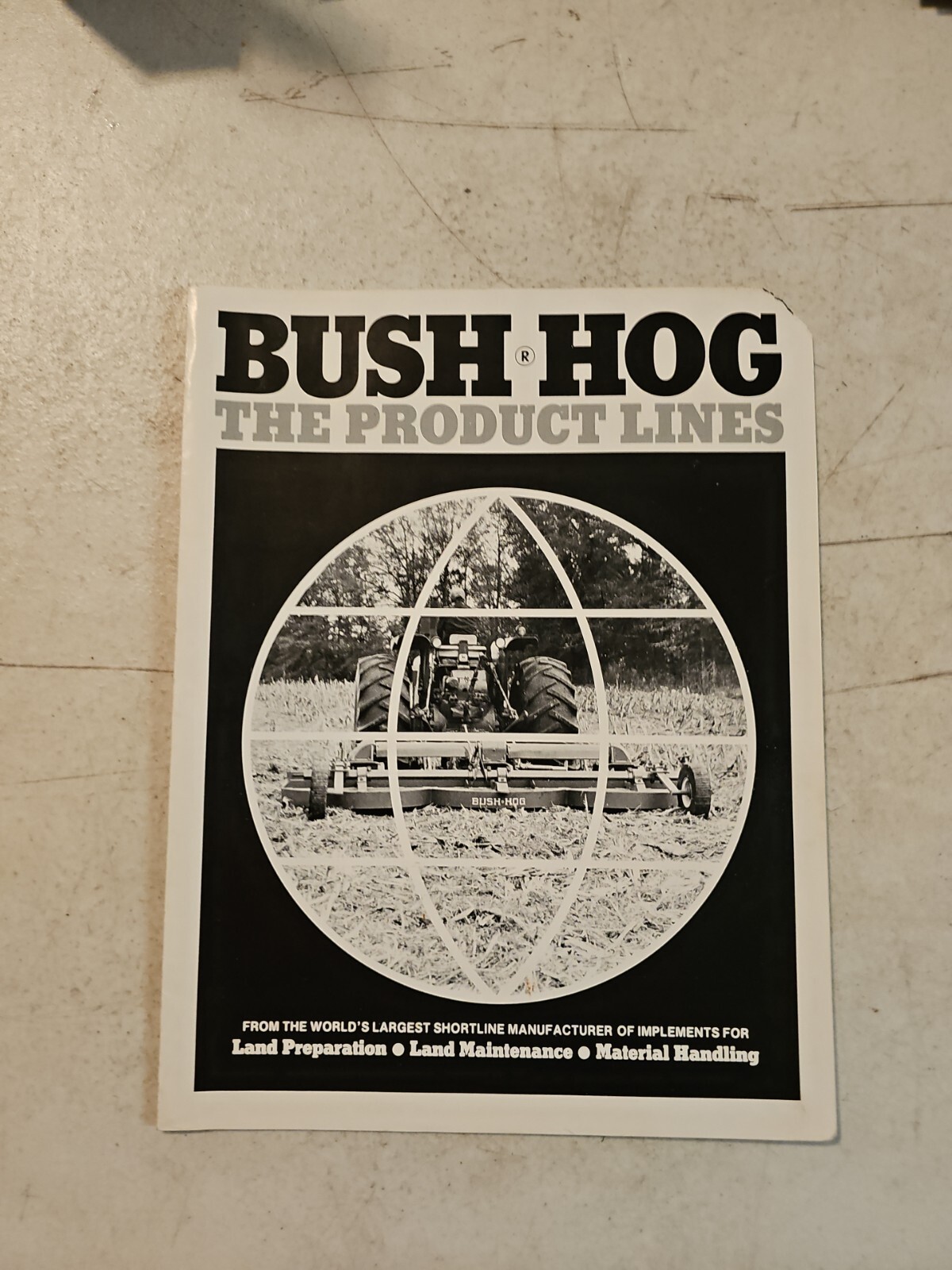Vintage Bush Hog The Product Line Sales Brochure. Mowers