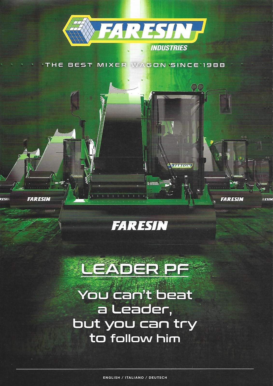 Farm Equipment Brochure – Faresin – Leader PF – Feed Mixer Wagon c2017 (F9180)