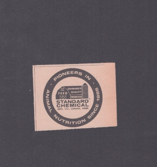 1974 Print Ad Standard Chemical Pioneers in Animal Nutrition Since 1886