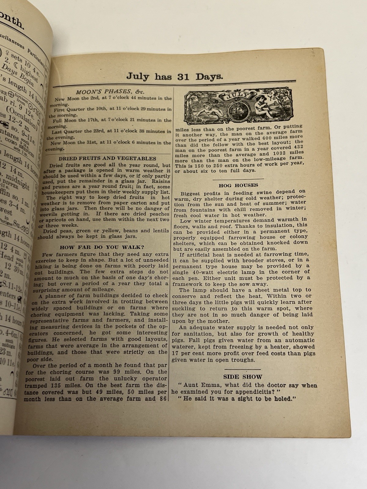 Agricultural Almanac Vol #118 1943 Lancaster, PA w/Air Raid Warden Cover