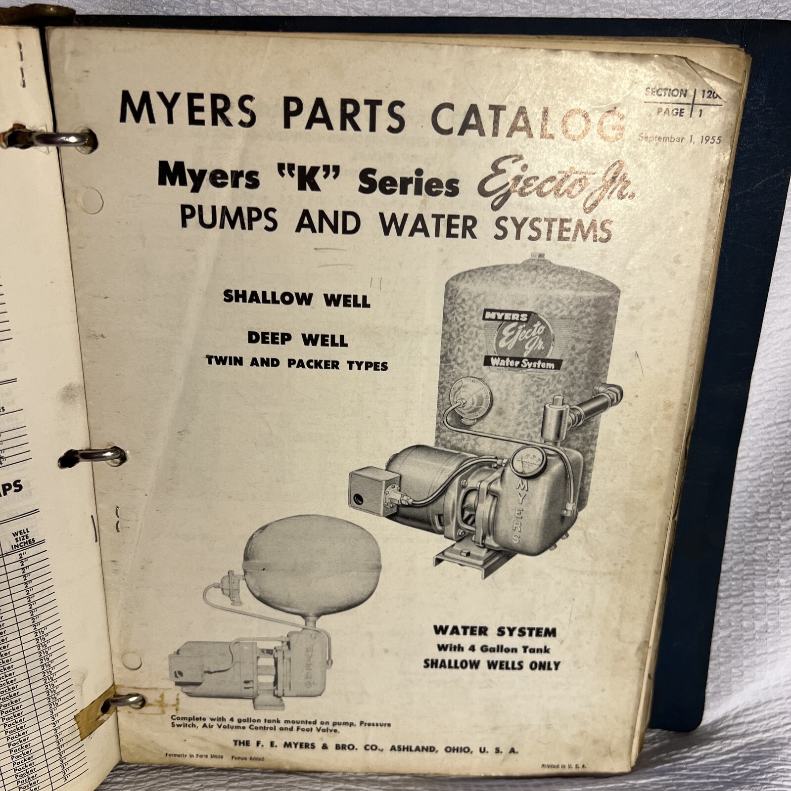 1950s 60s FE Myers Pumps Parts Catalogs Price Lists Water Systems Power Pumps