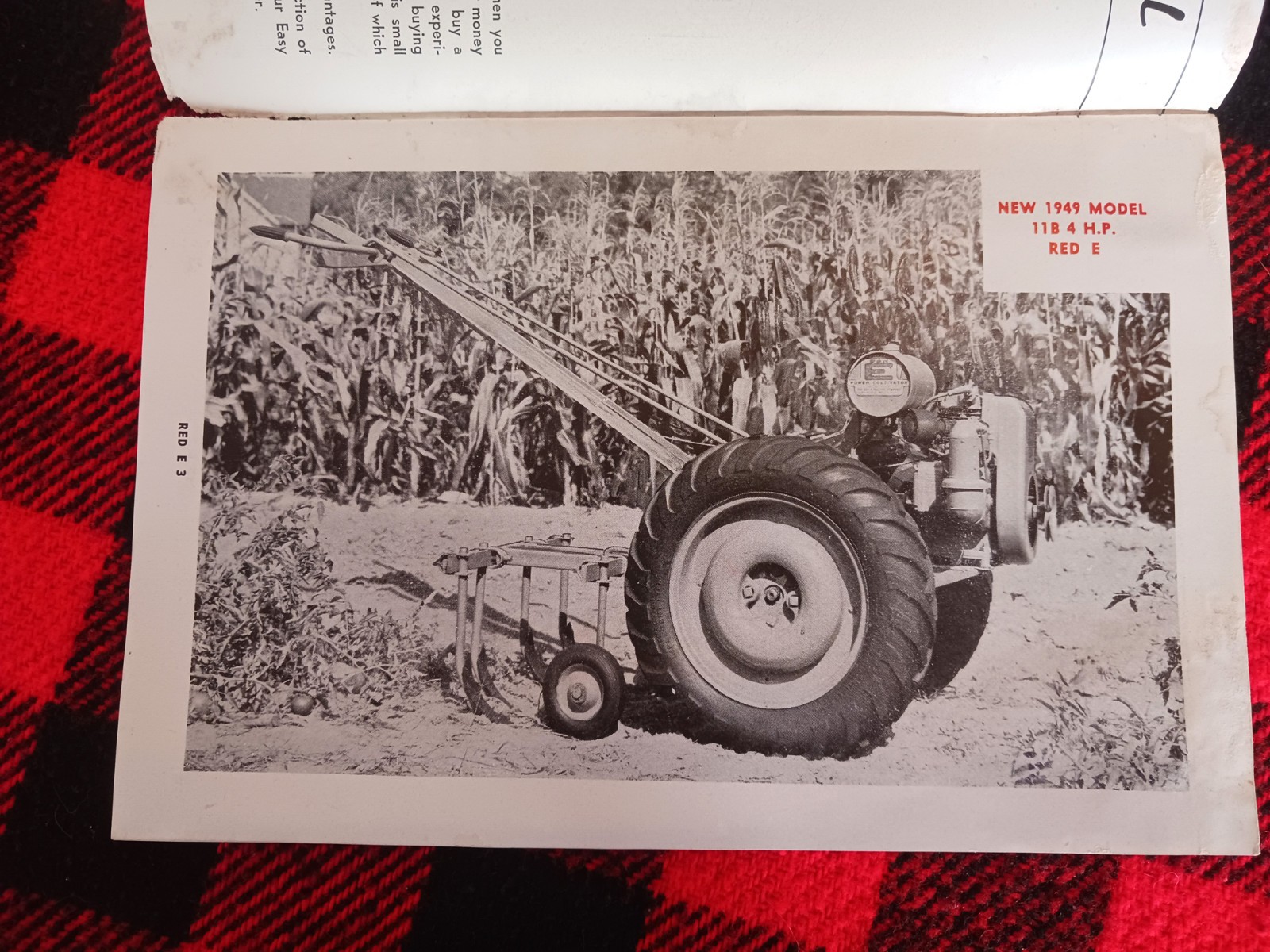 1949 Red-E Garden Tractor Catalog Farm Cultivator Page Brochure