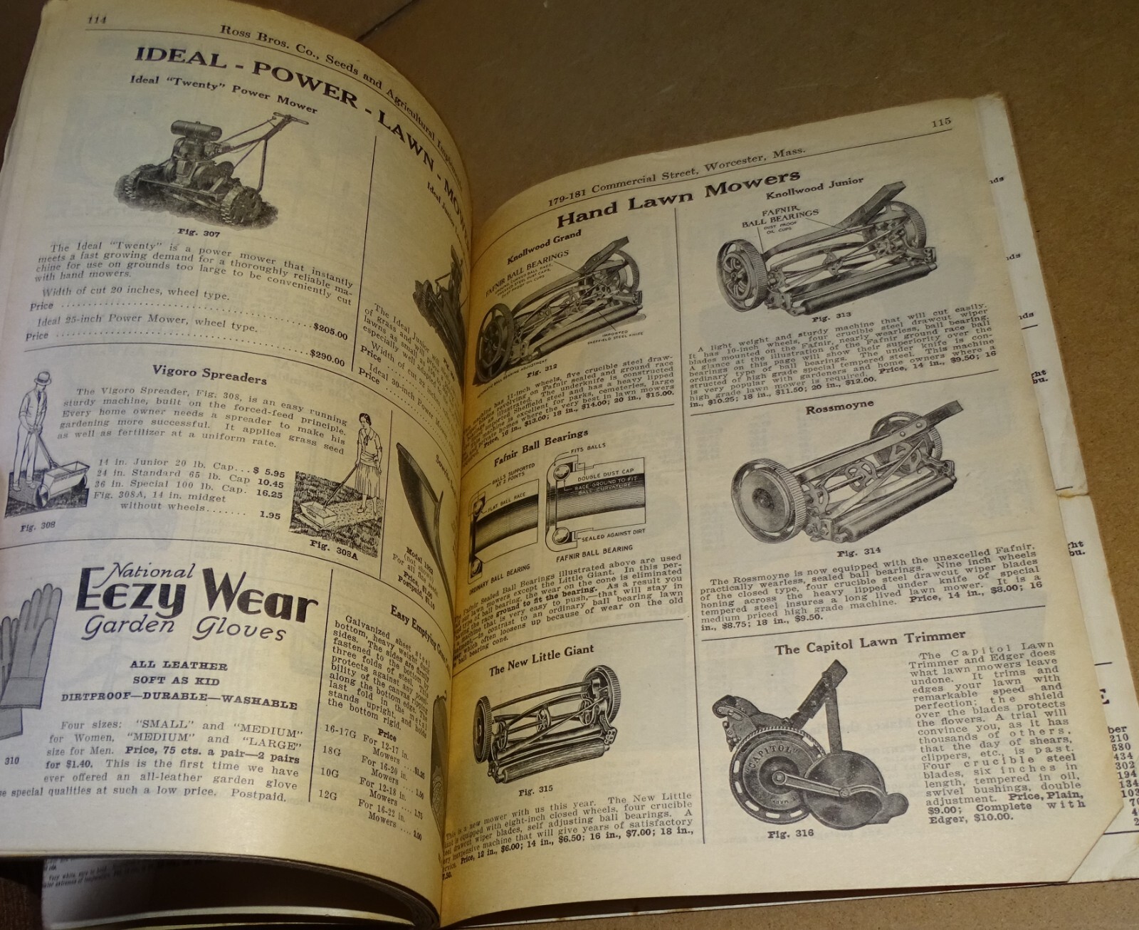 1932 Ross Bros. Catalog (Seeds, Tools, Farm Equipment, Mowers, etc) Worcester MA
