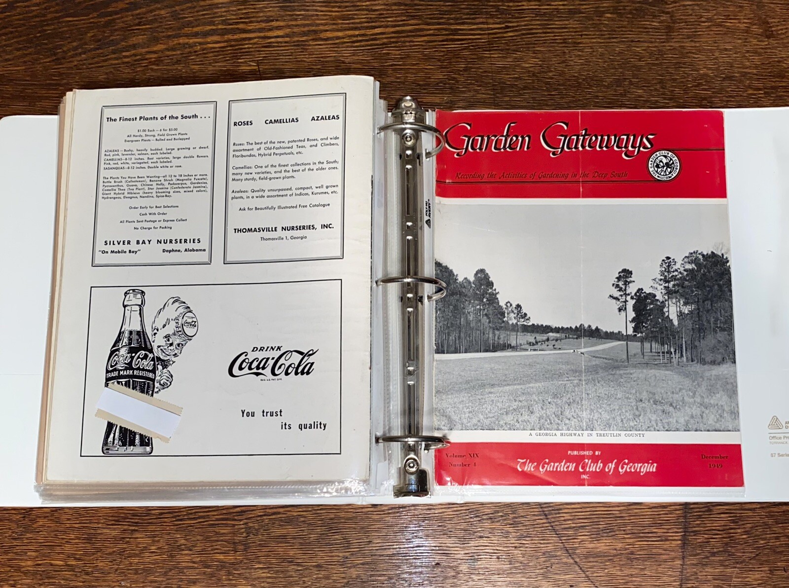 Vintage Collection of “Garden Gateways” Garden Club Of Georgia Advertisement.
