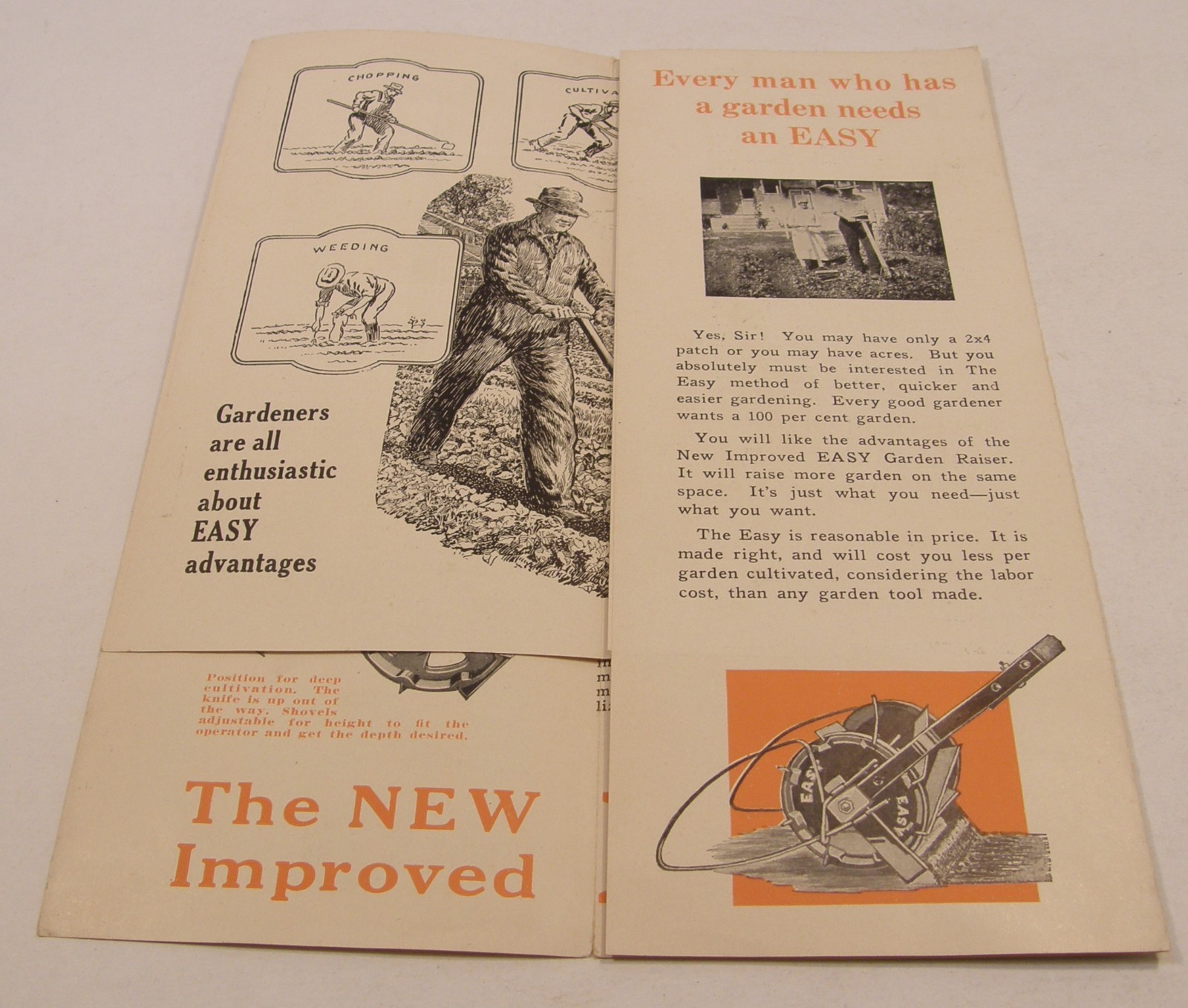 VINTAGE 30&rsquo;s ADVERTISING BROCHURE EASY MFG CO GARDEN CULTIVATOR LINCOLN NE