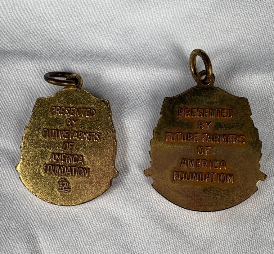Future Farmers of America Foundation 2x Gold Farming Agriculture Pendant Charms