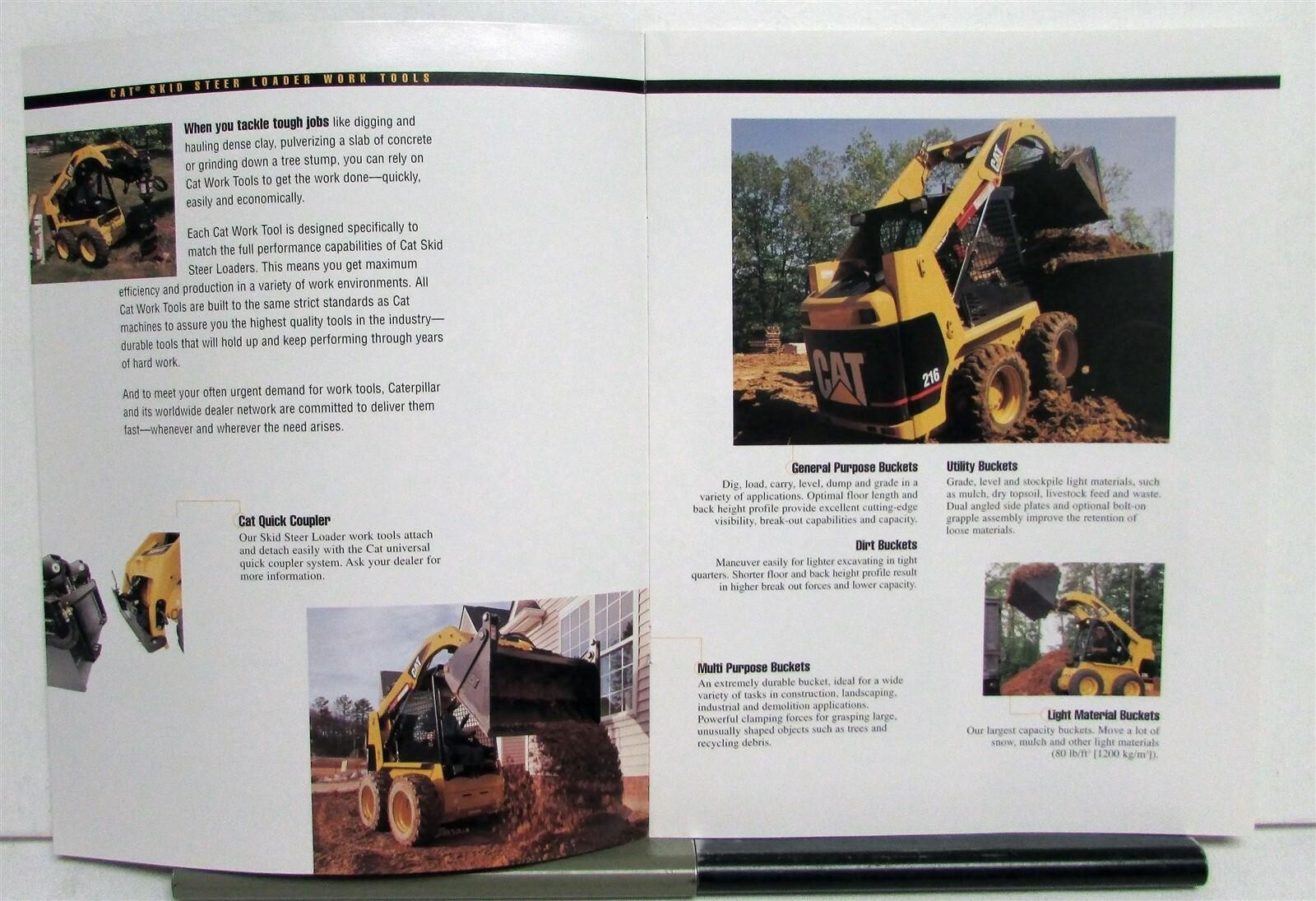 2000 Caterpillar Skid Steer Loader Tools Specs Construction Sales Brochure