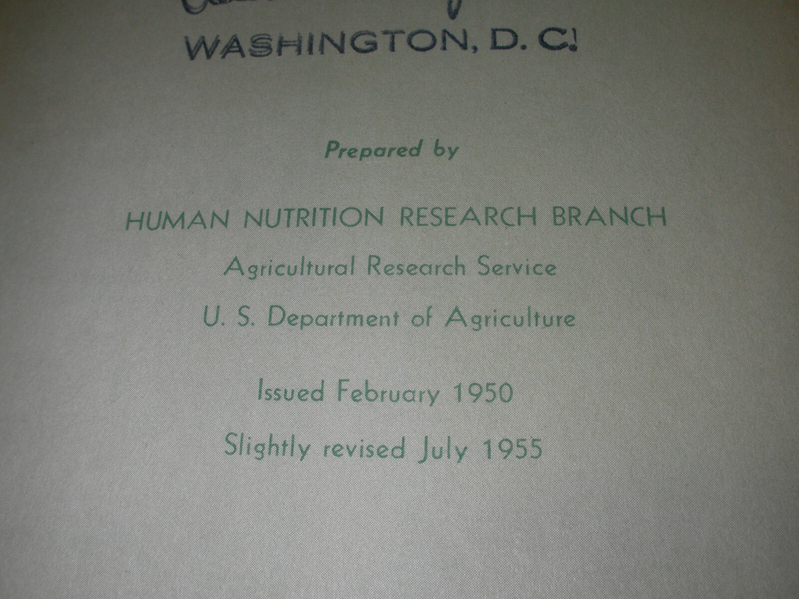 Vintage Booklet Family Fare Food Management & Recipes U.S. Dept Agriculture 1955
