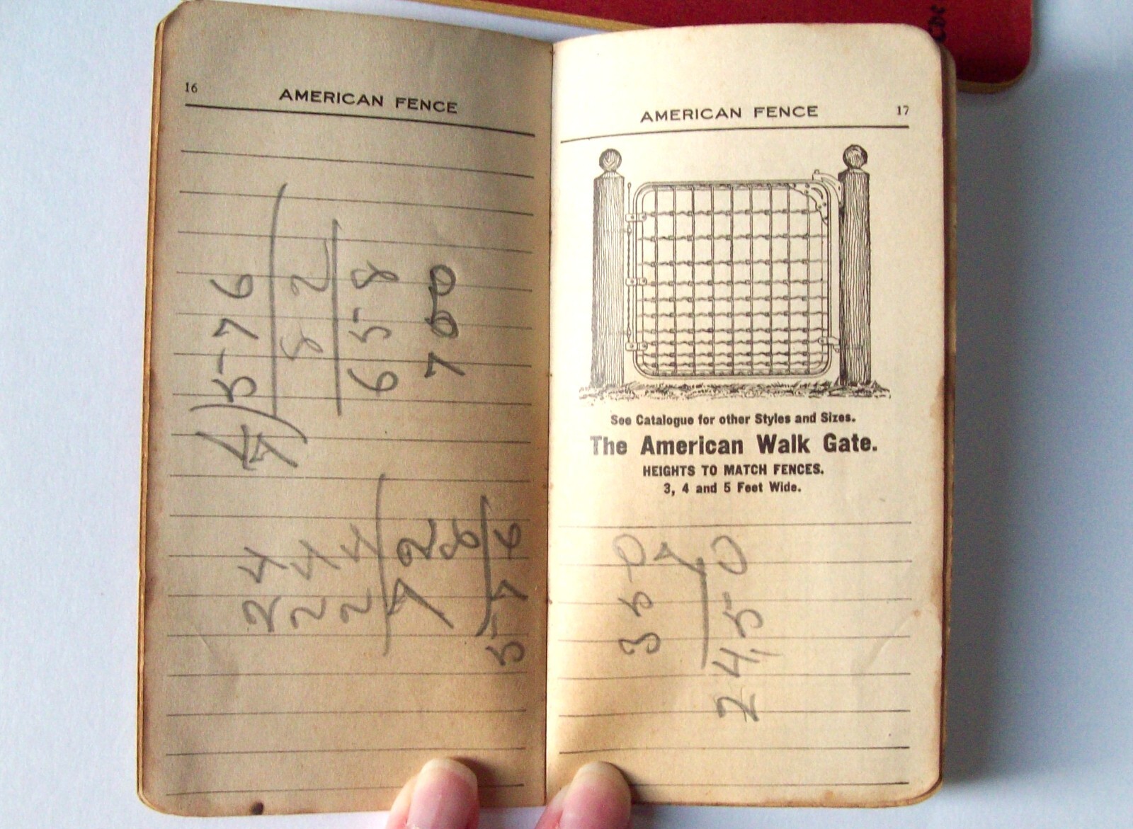 Vintage American Fence &Fertilizer Advertising old Memo Books 1900s Antique Farm