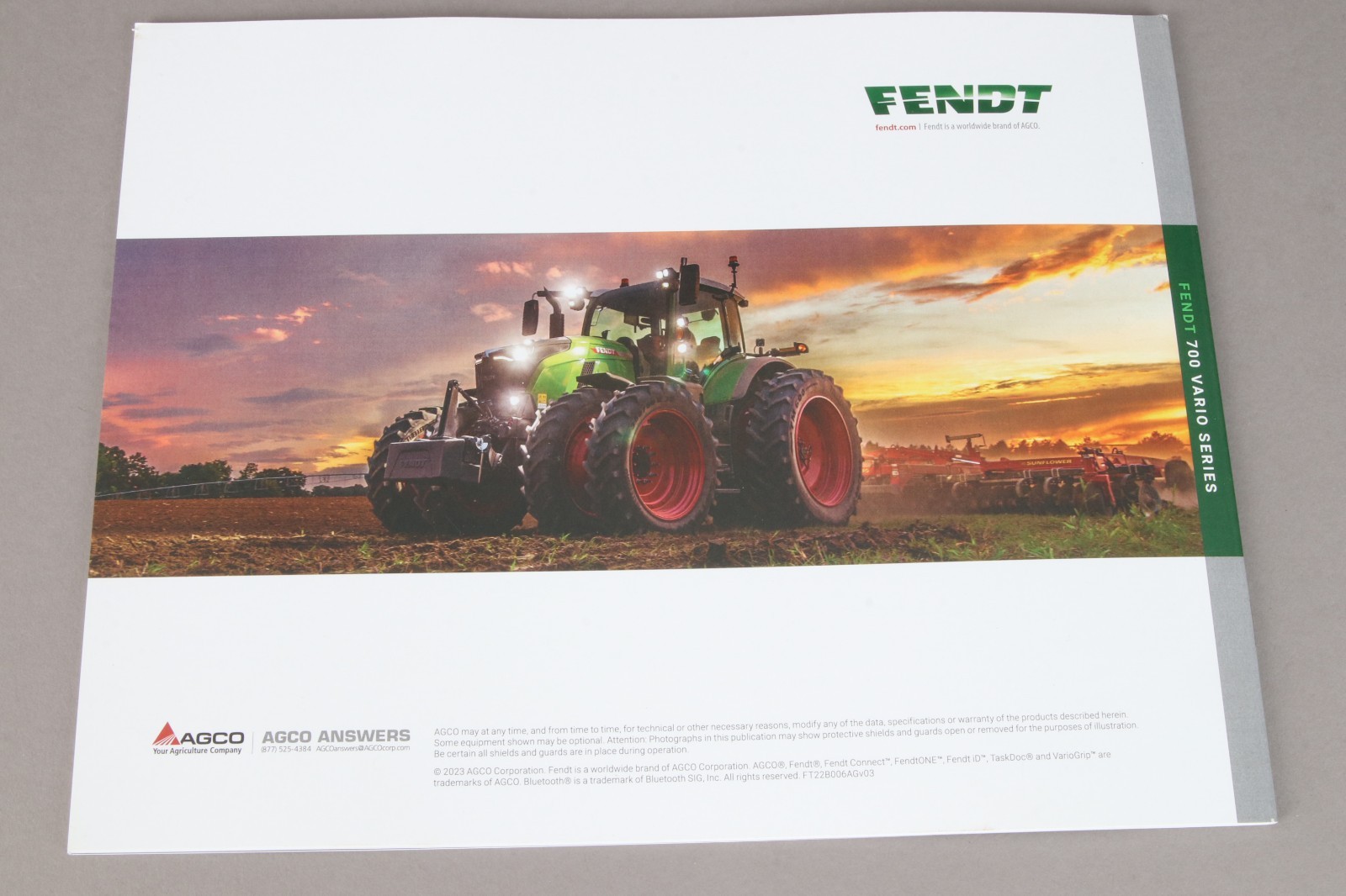 2023 Fendt 700 Vario Series Dealer tractor brochure NOS from dealer inventory