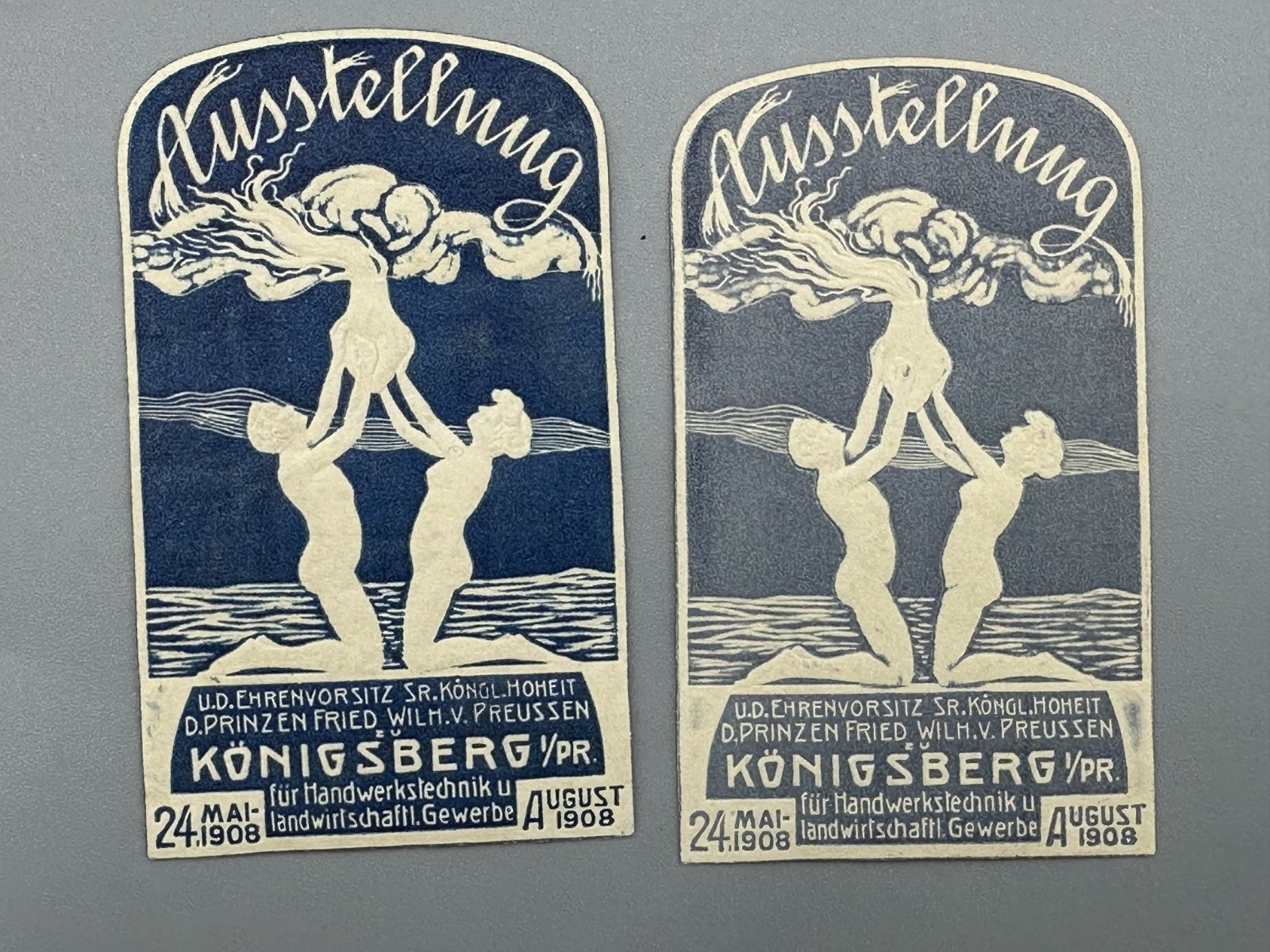 1908 KRONIGSBERG Germany FARM EXPO Agricultural Advertising POSTER STAMP