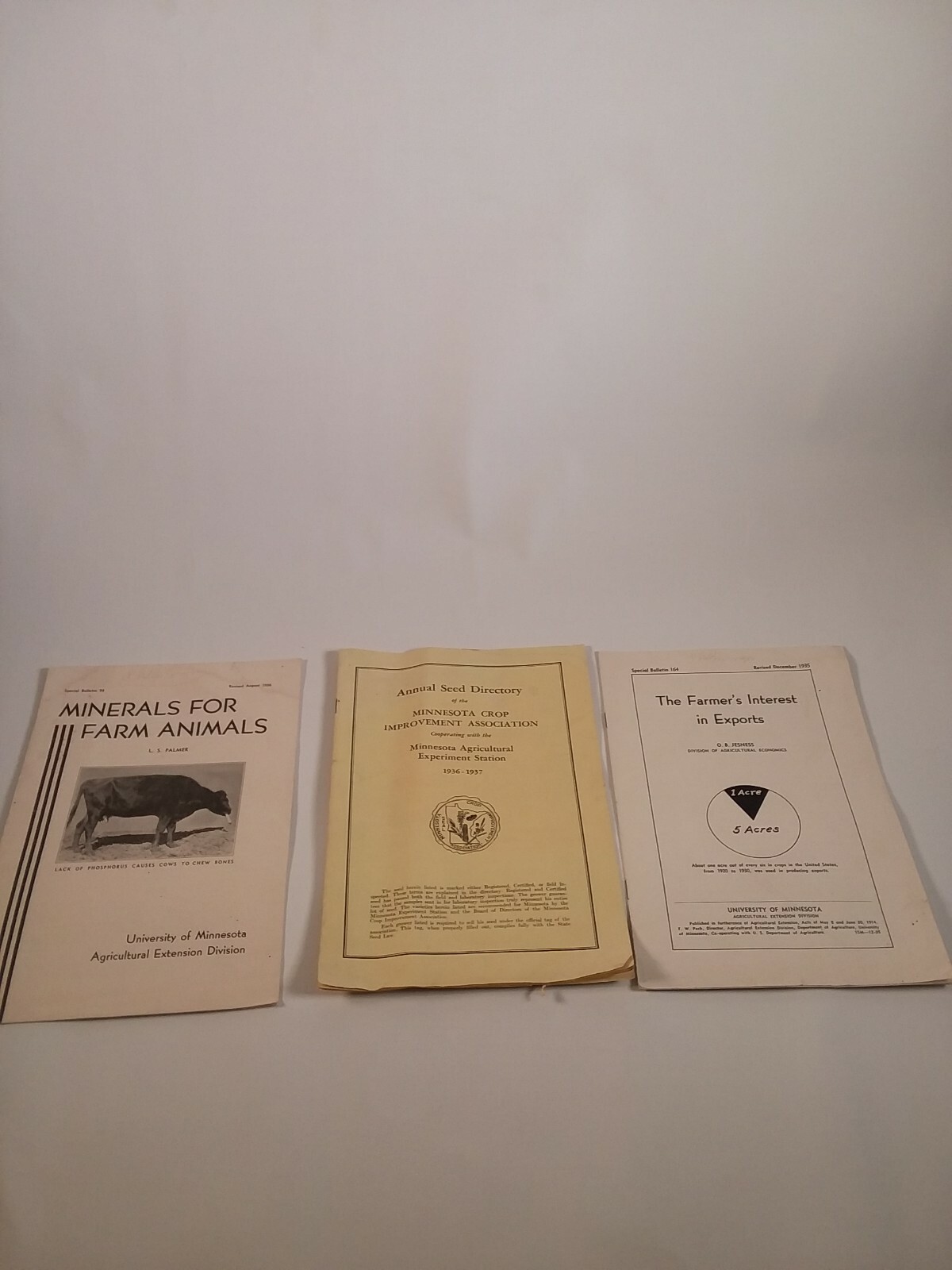 Lot Of Farm Bulletins From the 30s minerals seed directory interest in exports