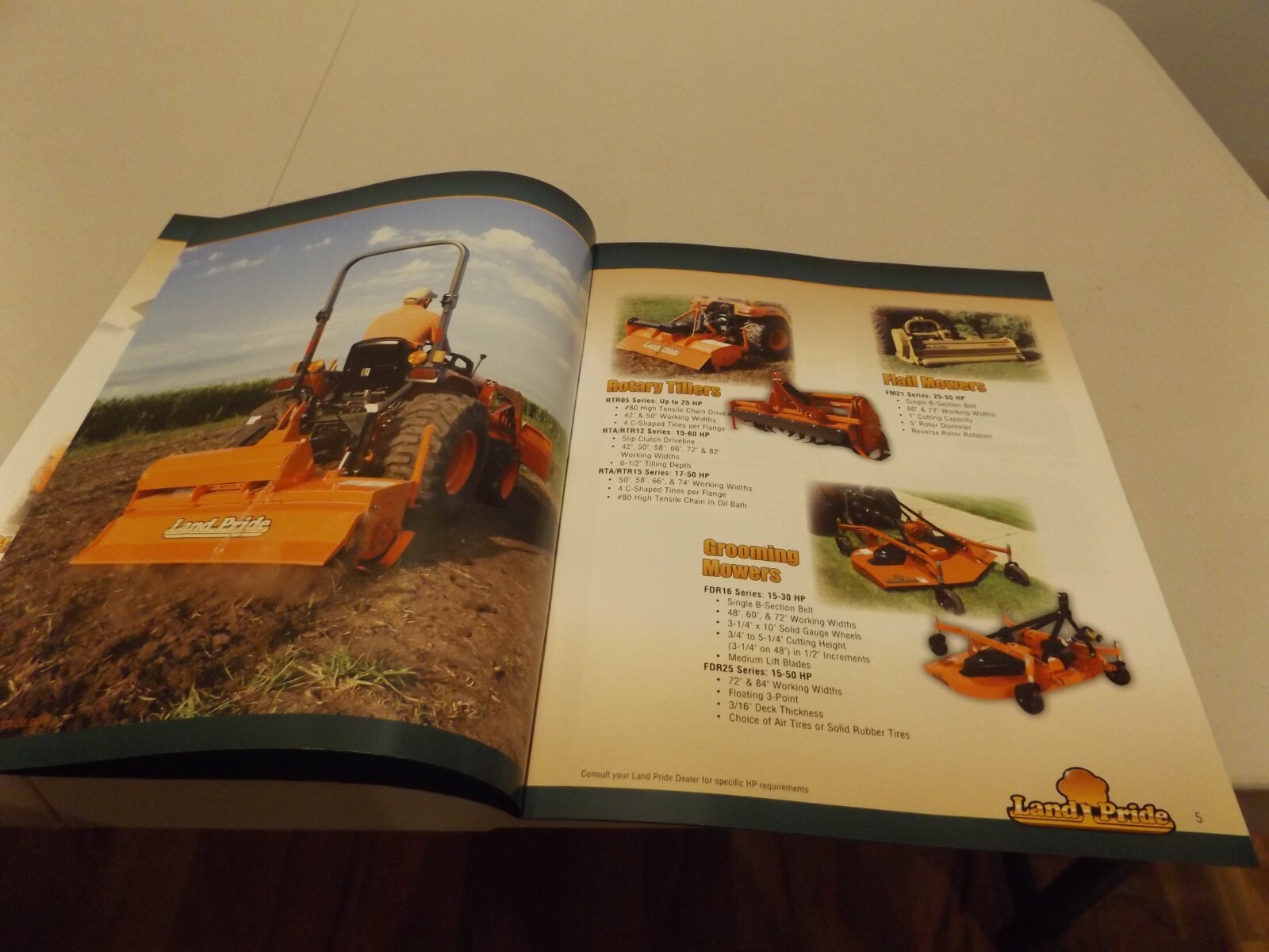 LAND PRIDE B TRACTOR PERFORMANCE MATCHED IMPLEMENTS, 7/1/16