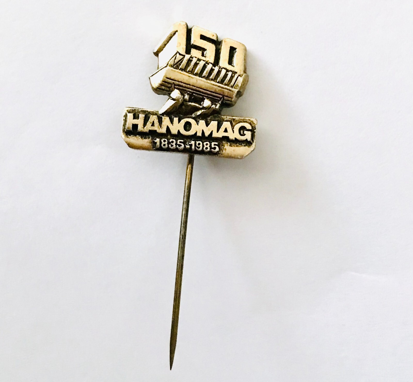 HANOMAG 150 1835-1985 Stick Pin Hat Pin German Tractor Trucks Promo Accessory