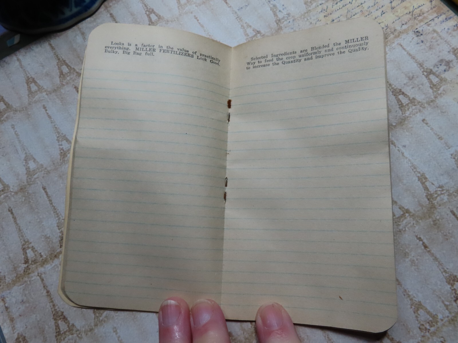 Vintage 1930/31 Advertising Notebook*MILLER&rsquo;S HIGH GRADE FERTILIZER*Baltimore MD