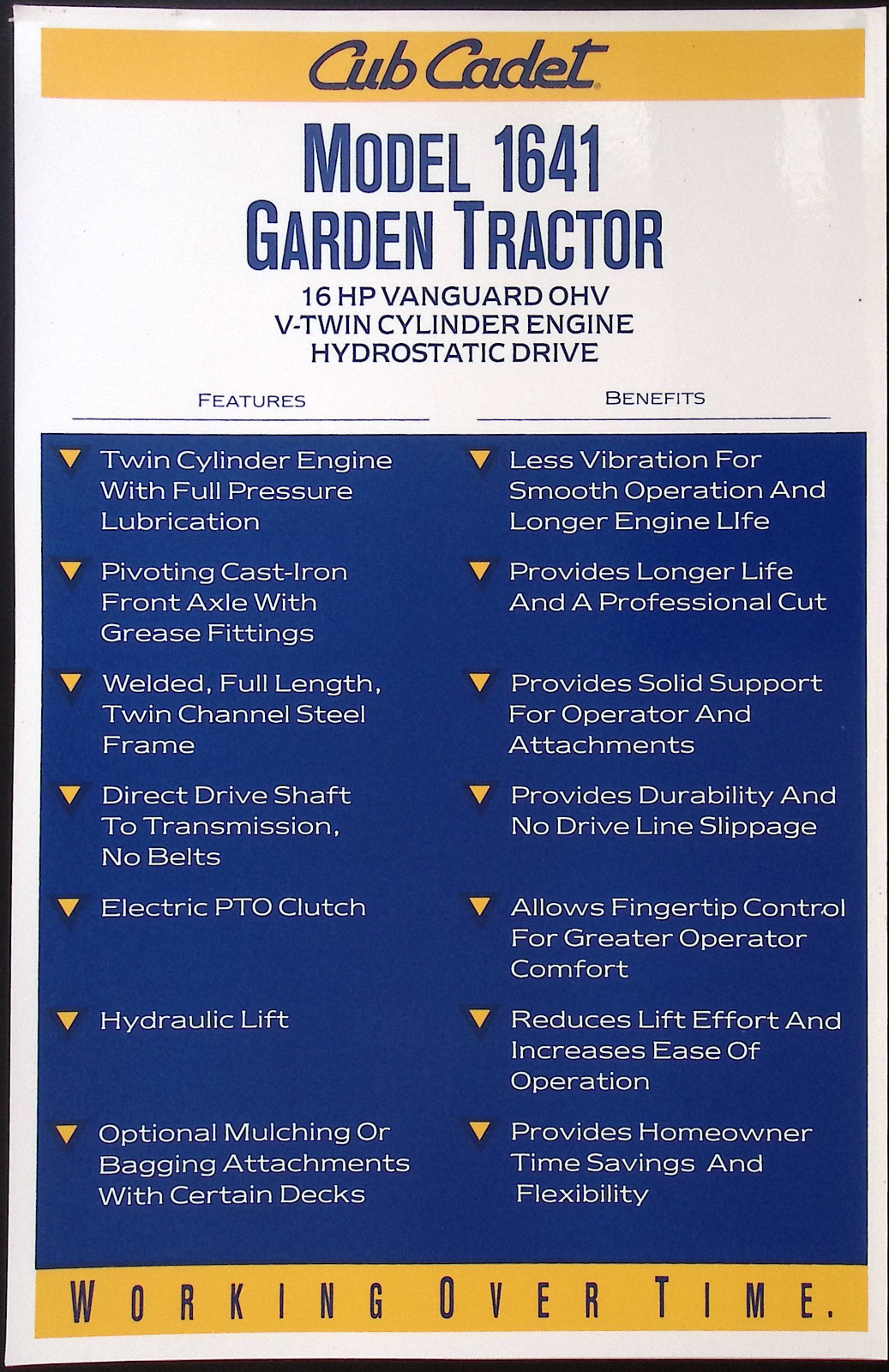 1999 Cub Cadet Dealer sales lot: Dealer Price List, The Big Event price list, Mo