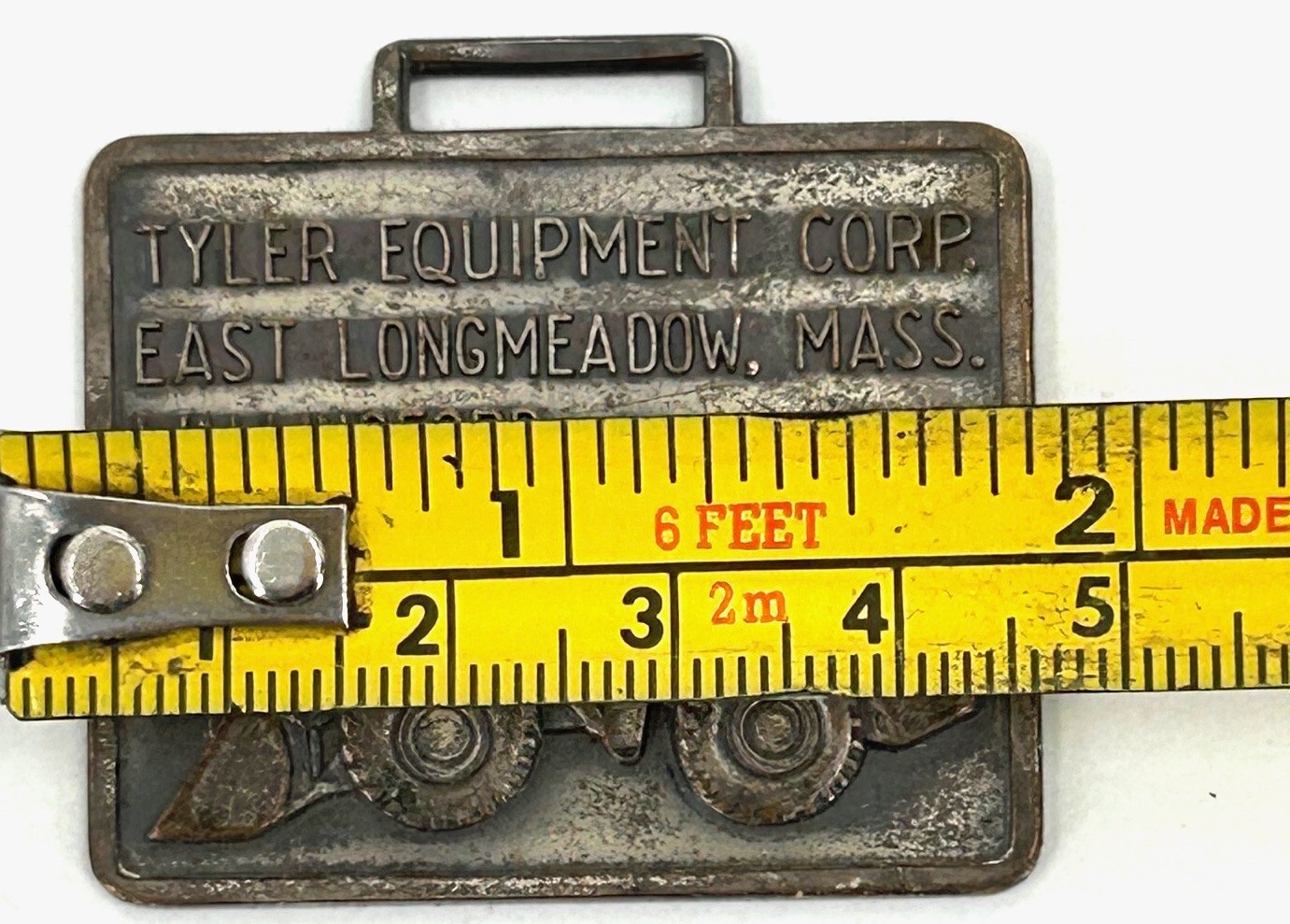 Vintage Tyler Equipment Corporation Construction Advertising Pocket Watch Fob