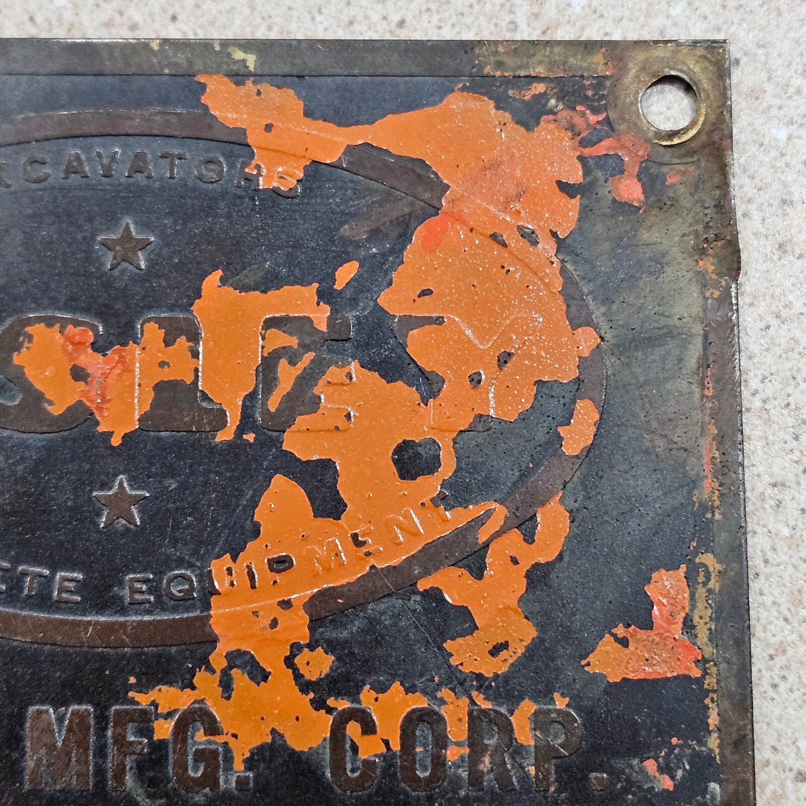 Vintage Insley Excavators Concrete Equipment Indianapolis Data Sign Badge Plate
