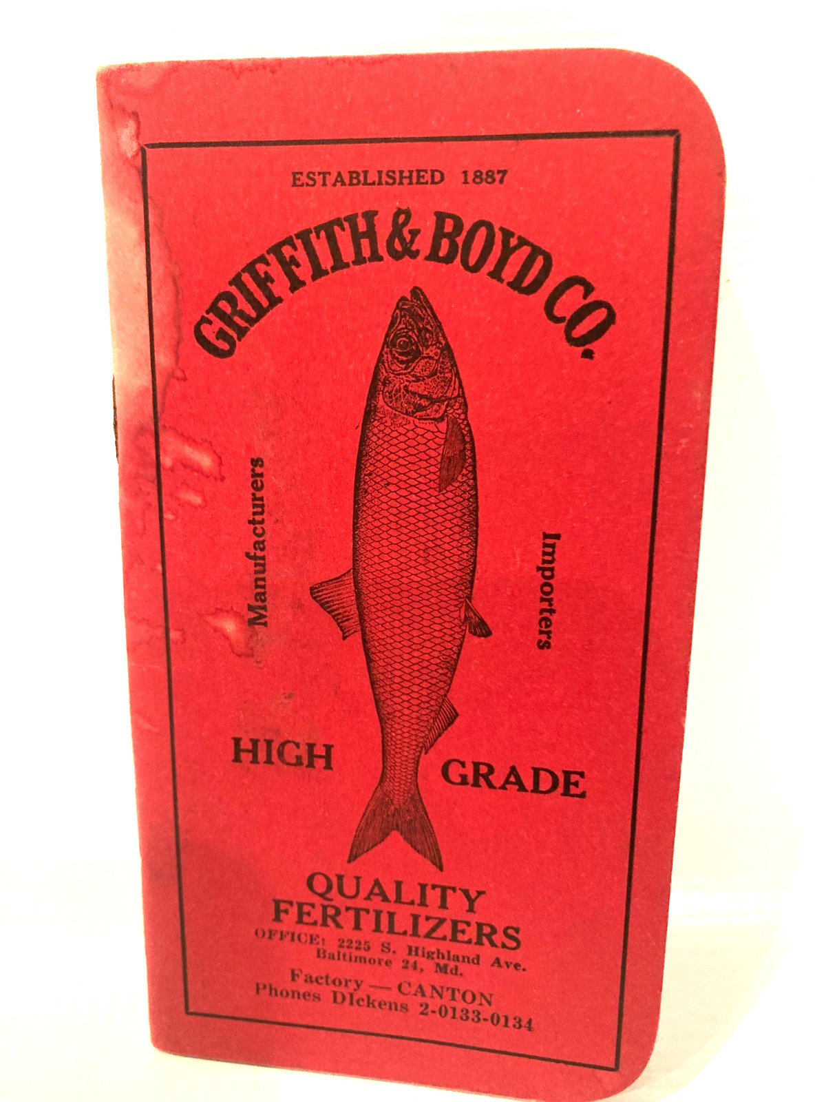 Griffith & Boyd Co. High Grade Quality Fertilizers Advertising Pamphlet.