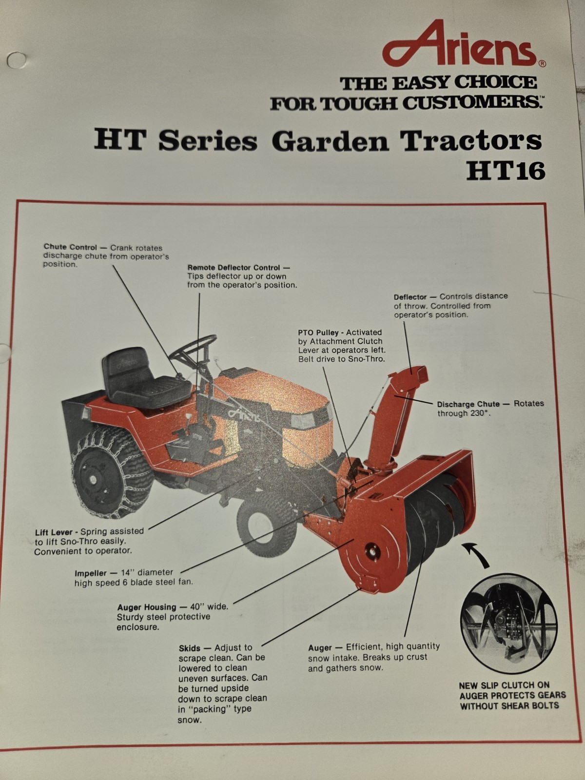 8 VINTAGE ARIENS DEALERSHIP ADVERTISING BROCHURES TRACTORS SNO-THROS