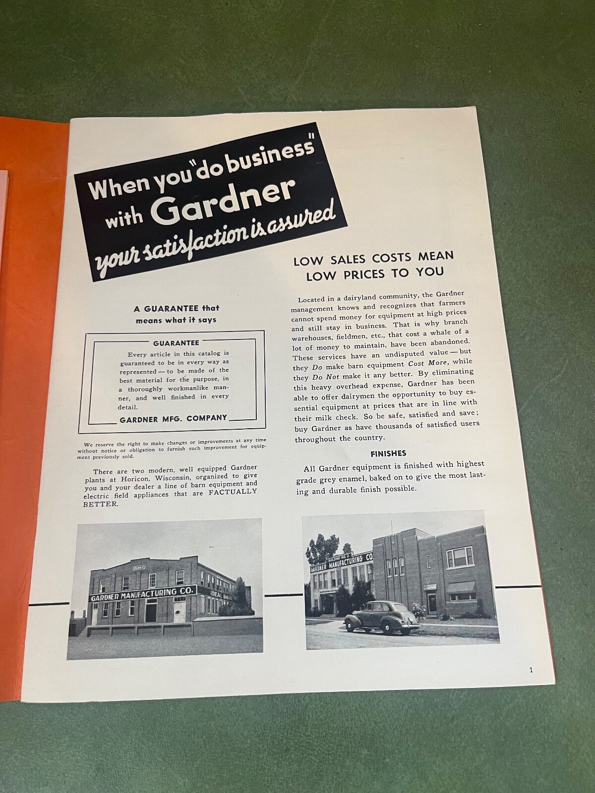 1948 Gardner Manufacturing Catalog Barn & Agricultural Equipment Horicon Wis