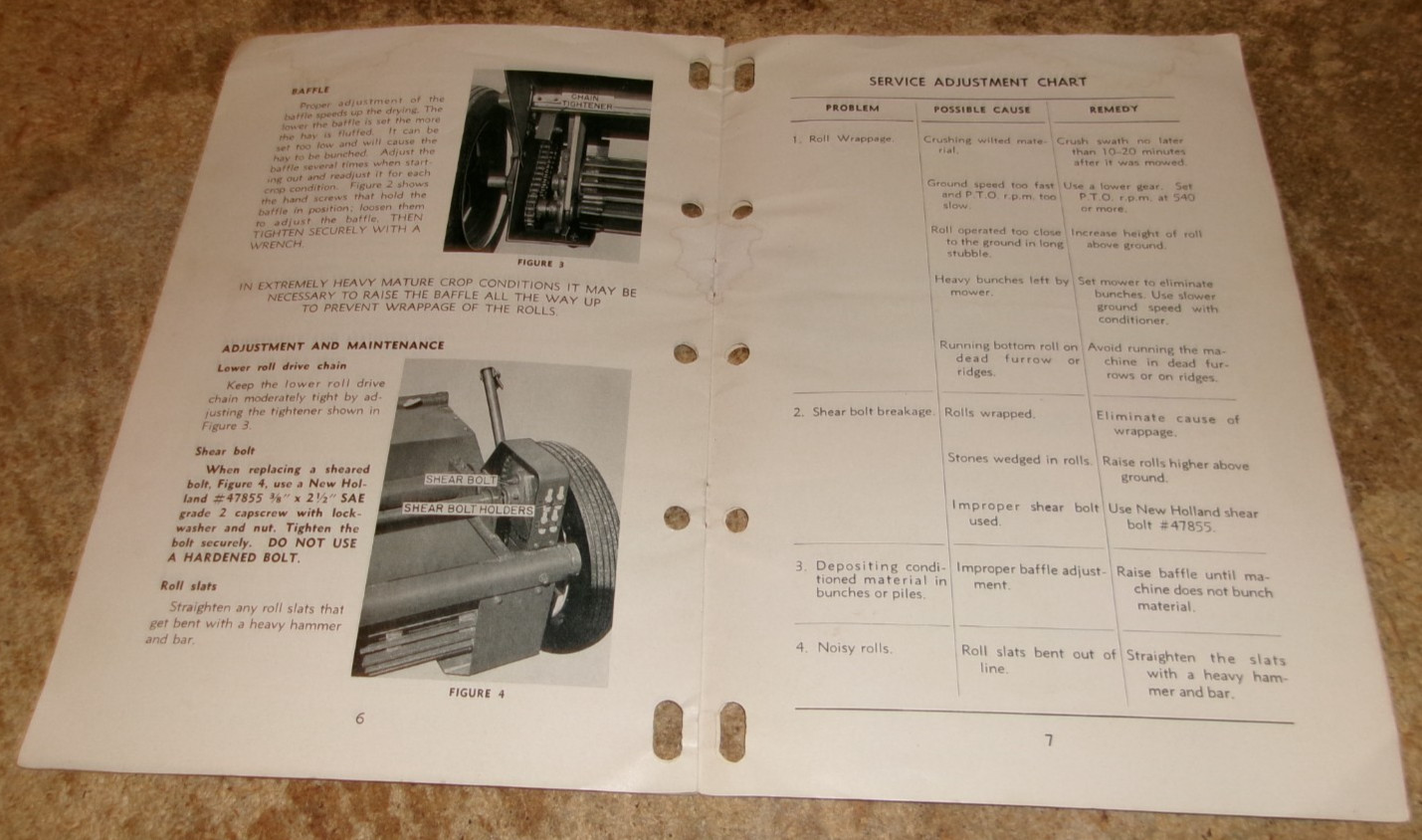 1959 model 401 new holland crimper owners manual in good shape used
