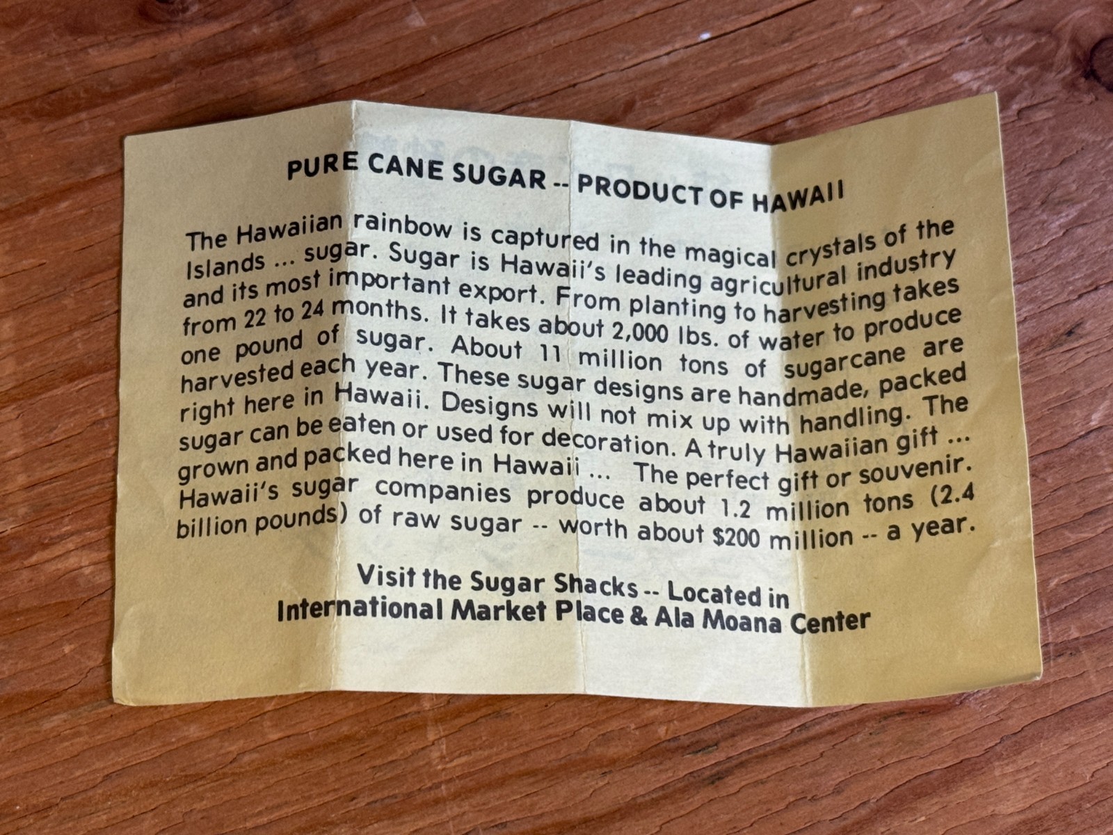 1960&rsquo;s Hawaiian Sugar Cane Industry Vintage Print Advertising Pamphlet Education
