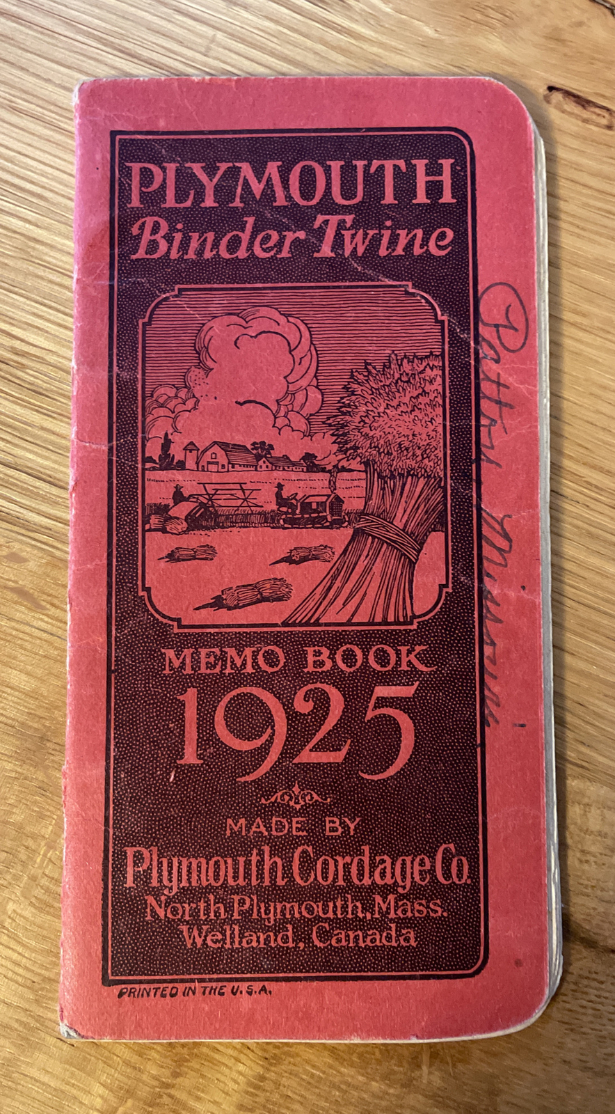 Vintage Collectible Plymouth Binder Twine 1925 Farm Booklet