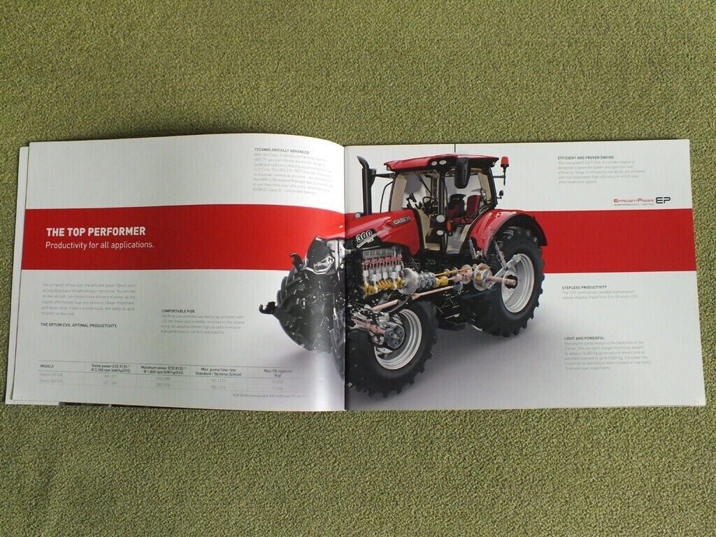 CASE IH OPTUM CVX Tractors Farm Agricultural Equipment Brochure Prospekt 2015