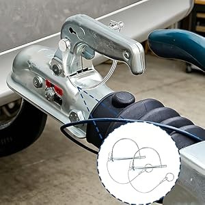 2 Pack 1/4in Trailer Hitch Pin with Anti-Loss Cable – 4 Inch Long Coupler Safety