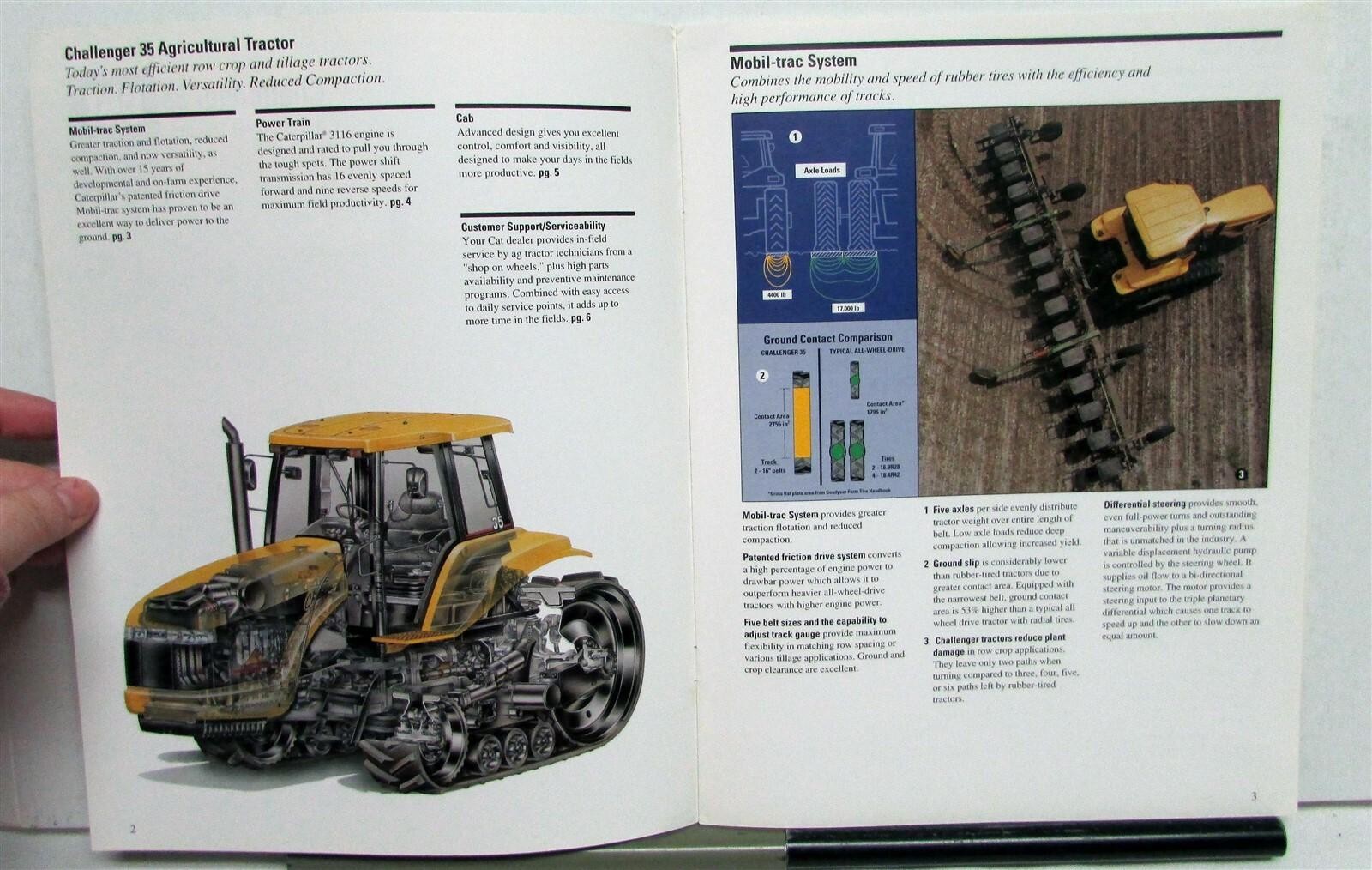 1995 Caterpillar Challenger 35 Agricultural Tractor Construction Sales Brochure