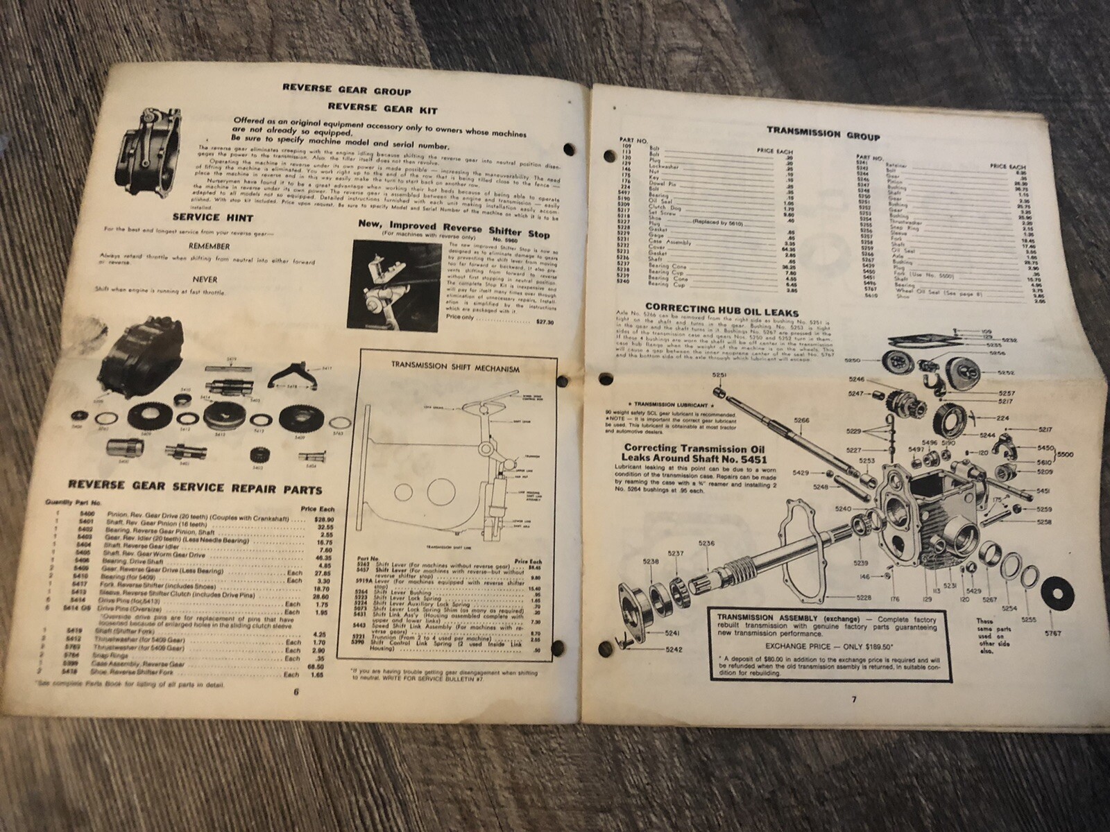1983 Frazer Farm Equipment Co. Parts Catalog Price List – Rototillers