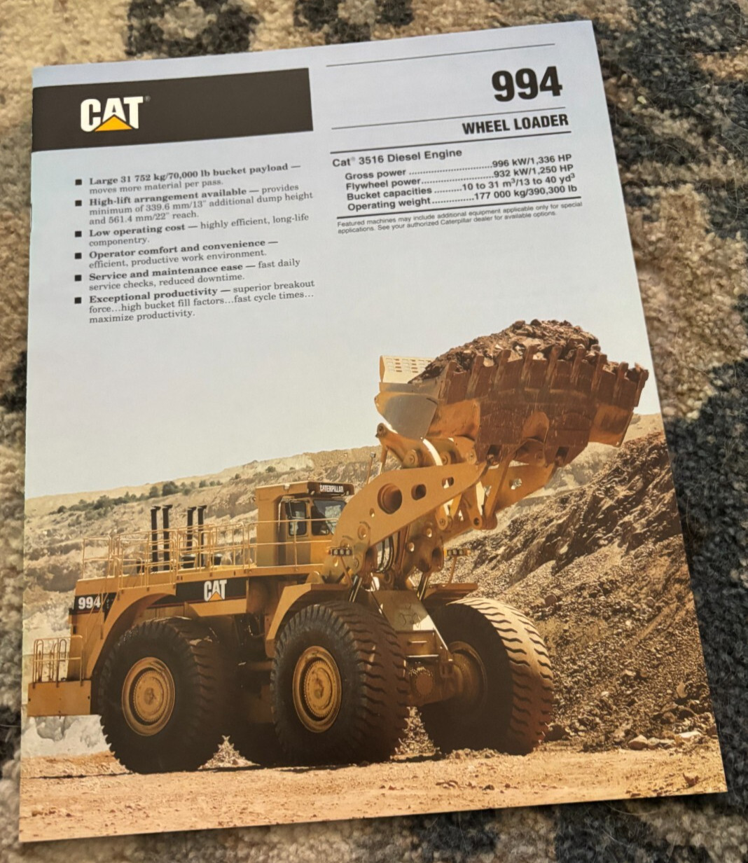 Caterpillar CAT 994 Wheel Loader Brochure FCCA25