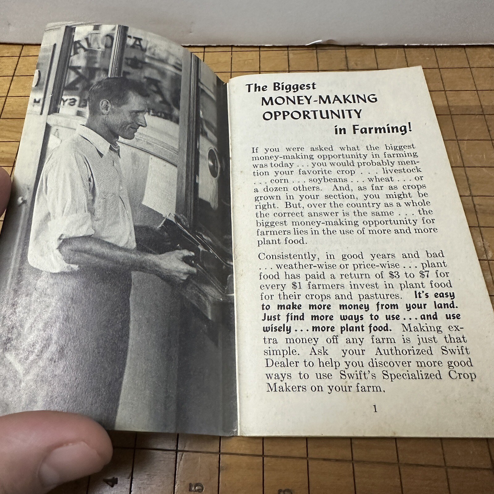 Vintage Advertising Swift&rsquo;s Plant Food Service Red Steer Memo Book